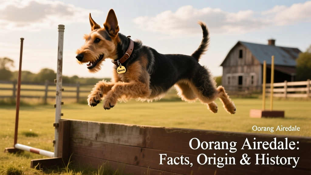 Modern Airedale Terrier demonstrating agility and focus during training session