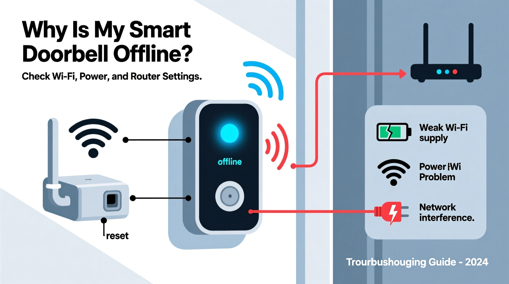 why is my smart doorbell offline troubleshooting connectivity issues