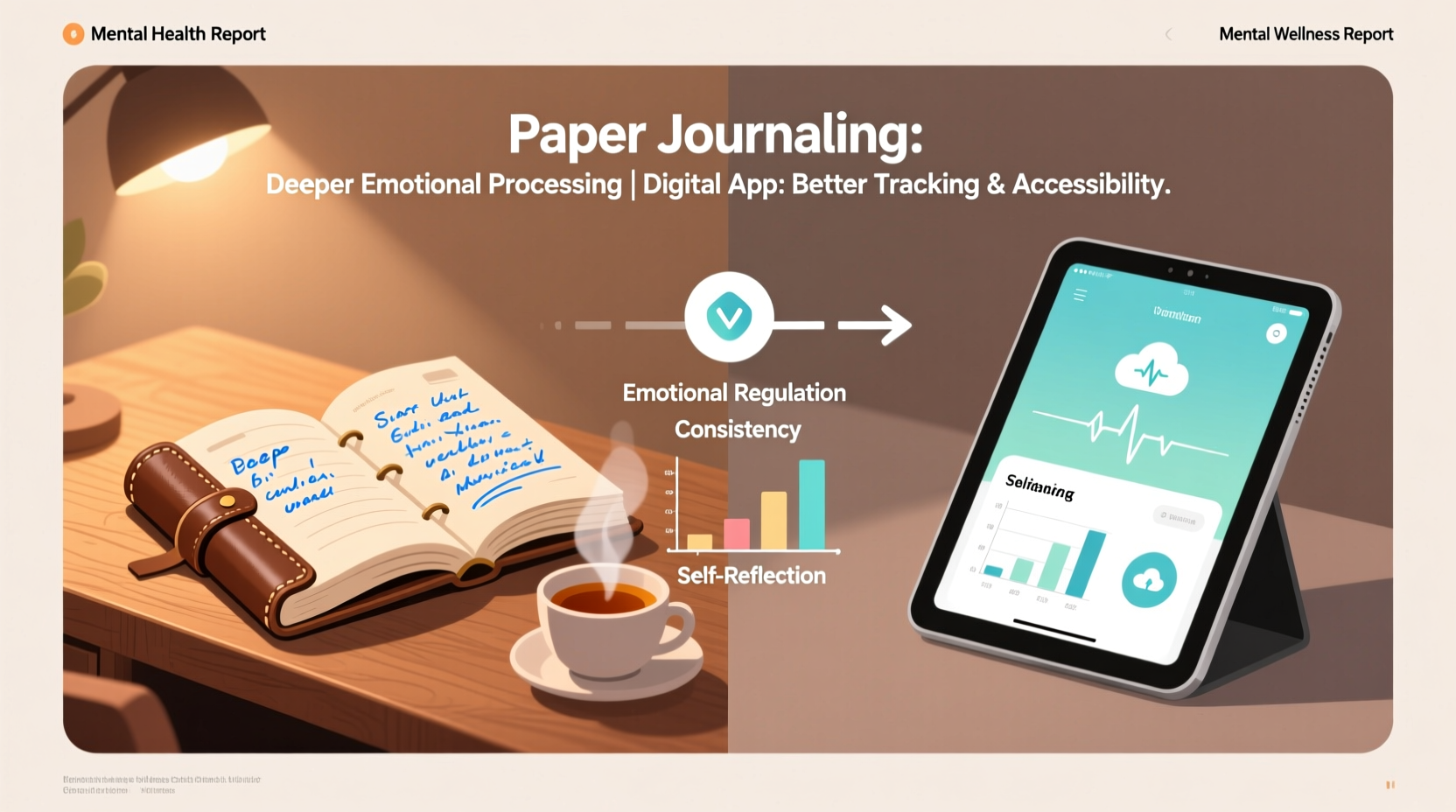 journaling for mental health paper diary vs digital app effectiveness