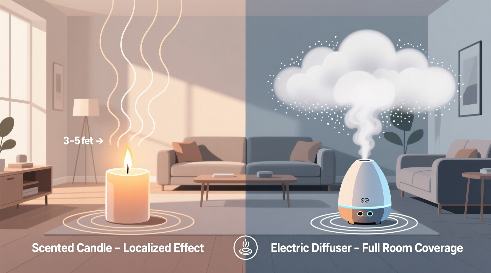 scented candles vs electric diffusers which gives better room coverage