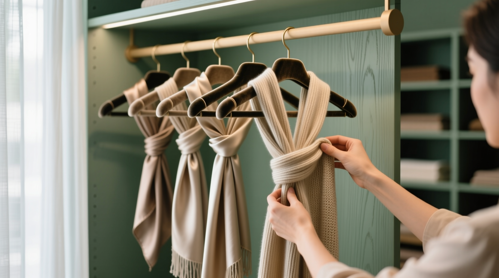 how to store seasonal scarves without stretching or tangling