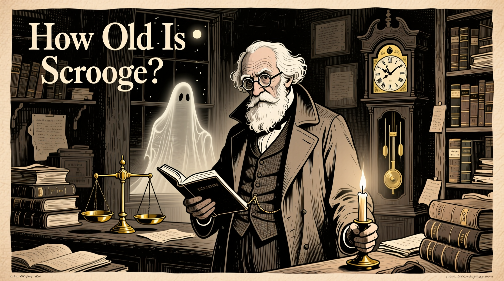 how old is scrooge in a christmas carol