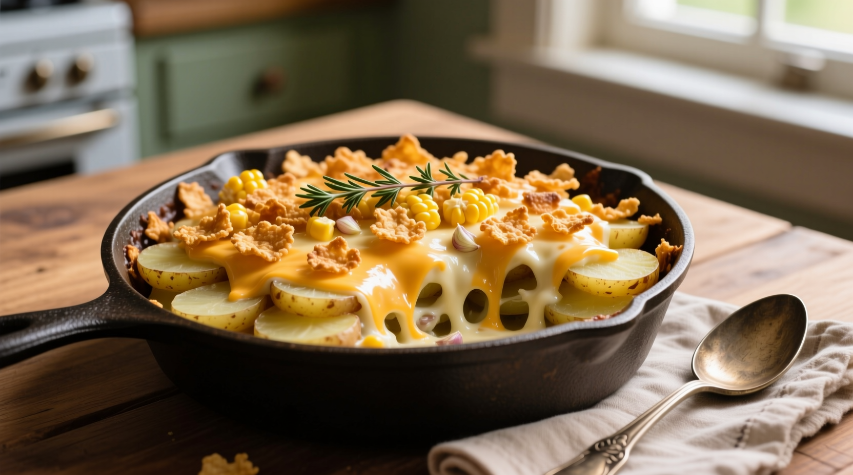 Perfect Cheesy Potato Casserole with Corn Flakes Recipe