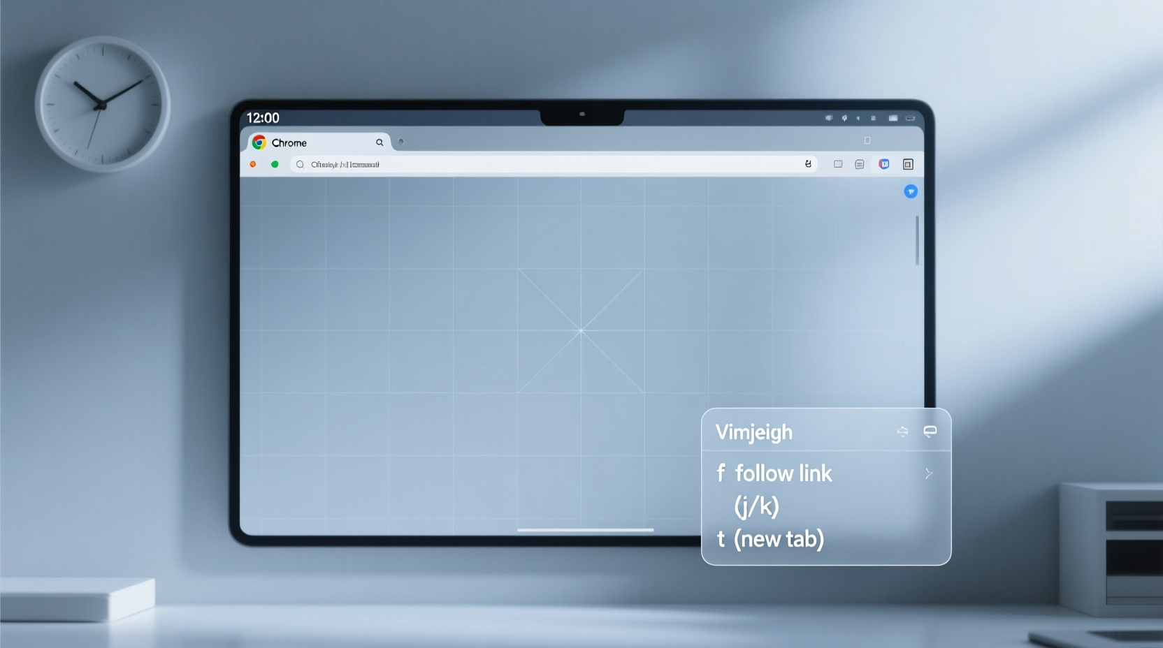 make chrome less distracting with vimium and these set