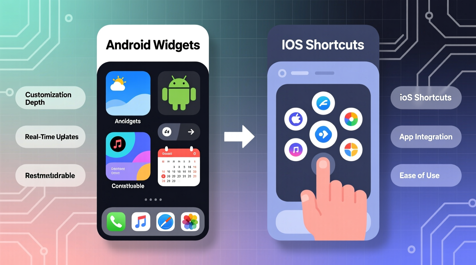 android widgets vs ios shortcuts which system offers smarter customization