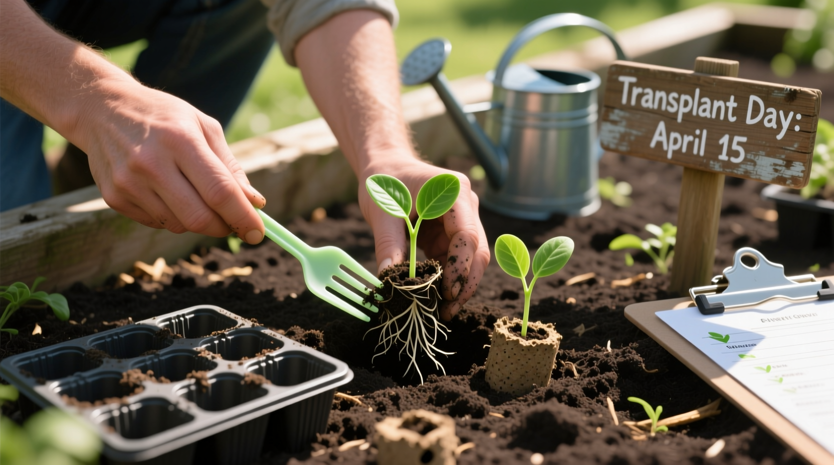when to transplant starter trays of seedlings