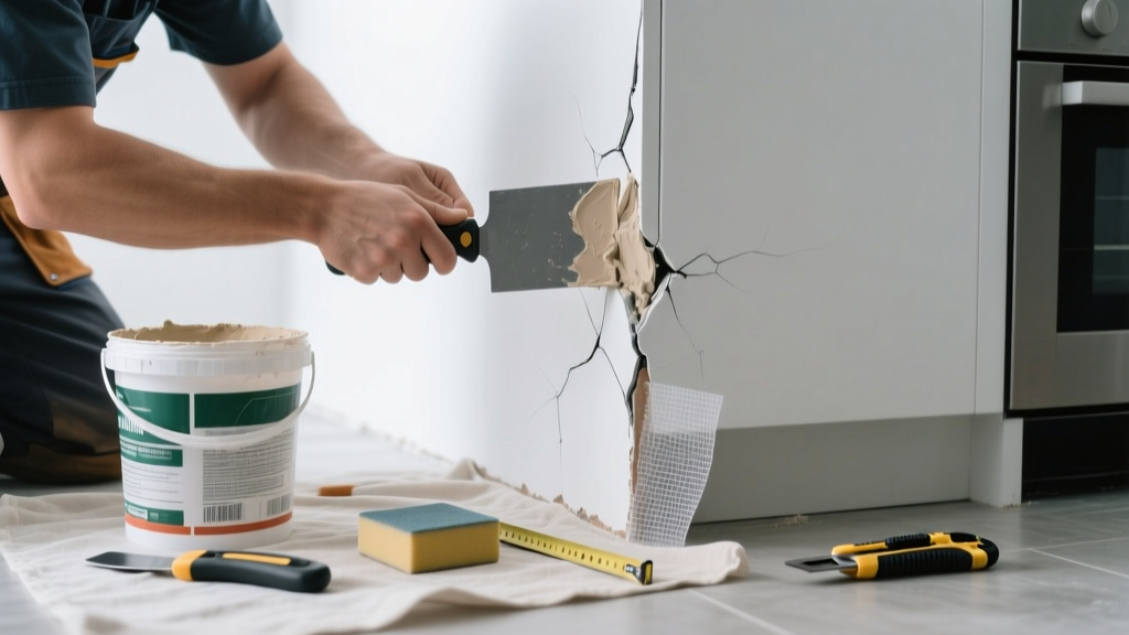 Fixing Drywall Corner Cracks in the Kitchen