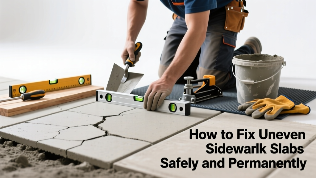 How to Fix Uneven Sidewalk Slabs Safely and Permanently
