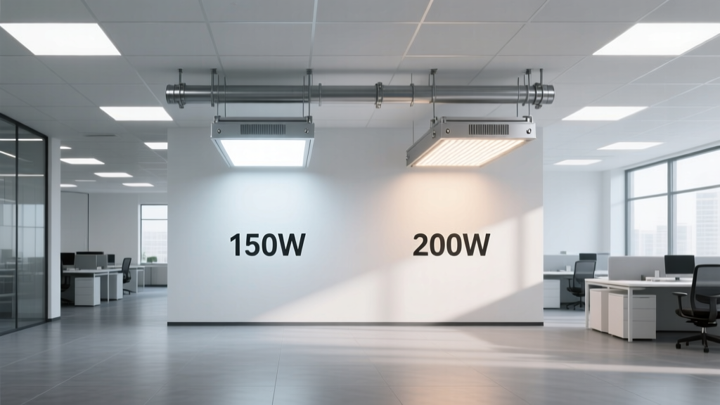 150W vs 200W High-Bay LED Fixture Comparison