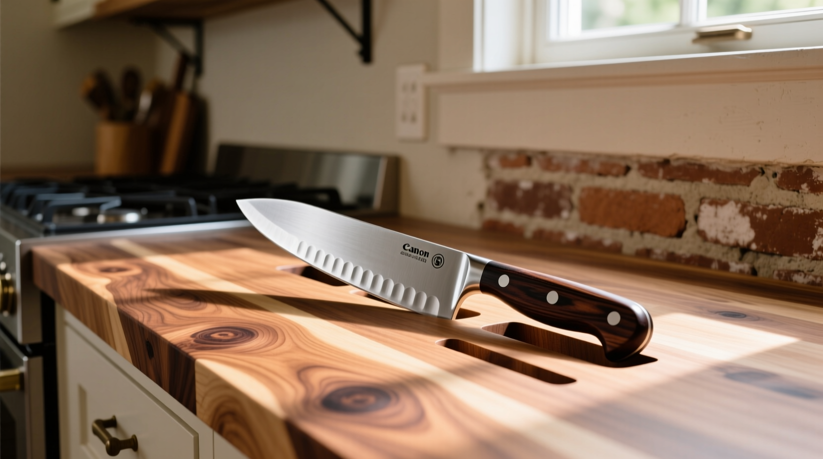 diy butcher block knife slot
