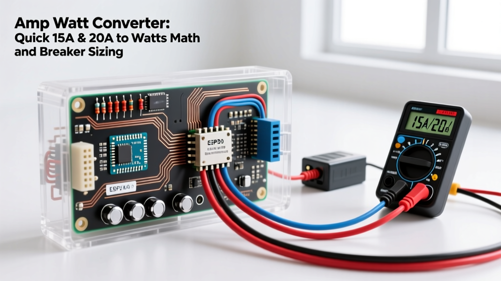 Amp Watt Converter: Quick 15A & 20A to Watts Math and Breaker Sizing