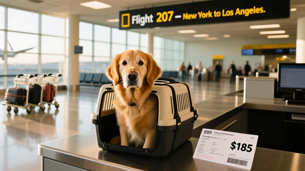 How much does it cost to fly a dog on a plane?