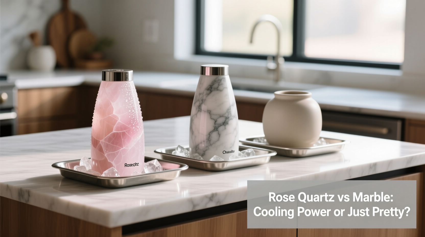 are rose quartz wine chillers actually cooler than marble or just aesthetically soothing