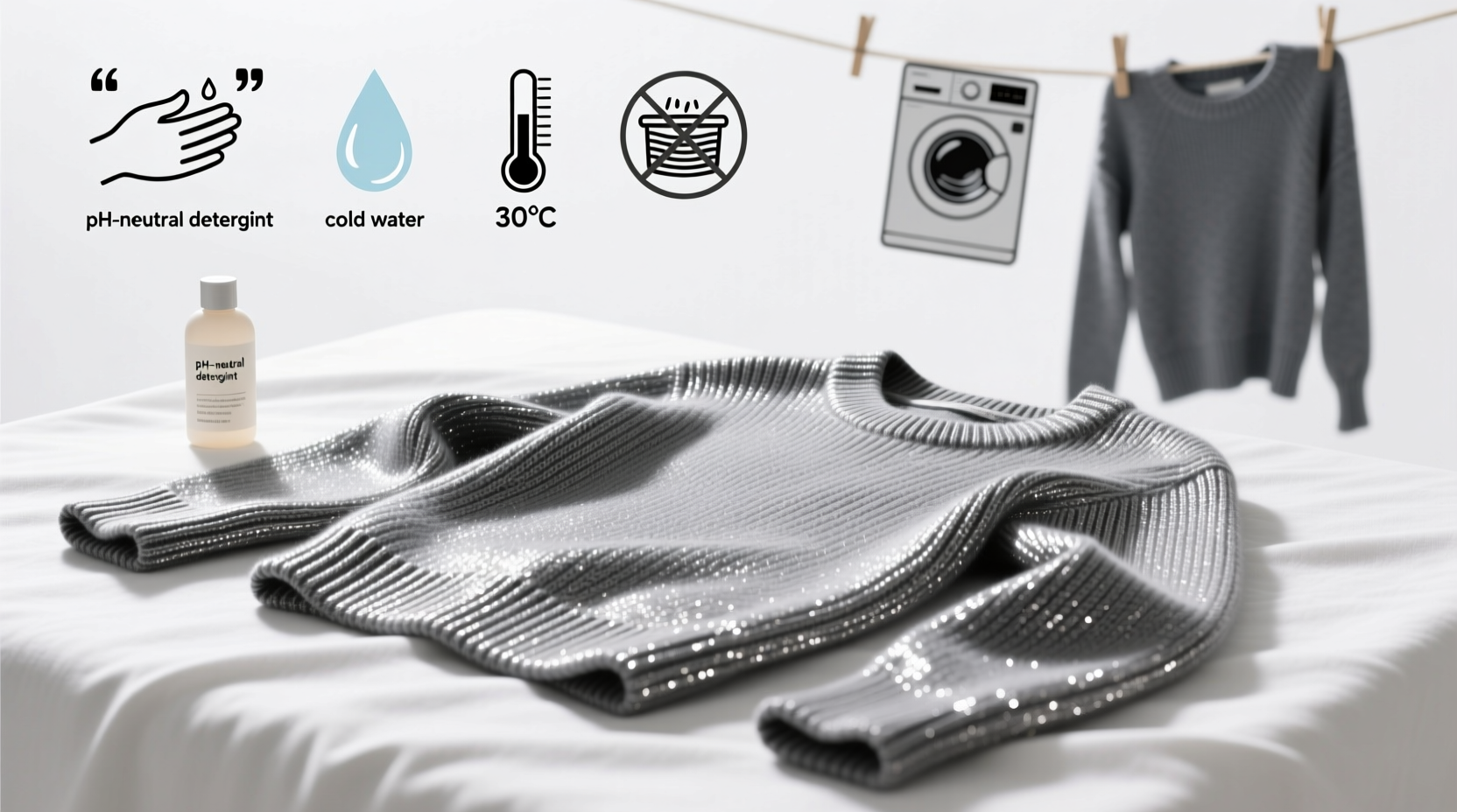 how to wash metallic knit sweaters safely