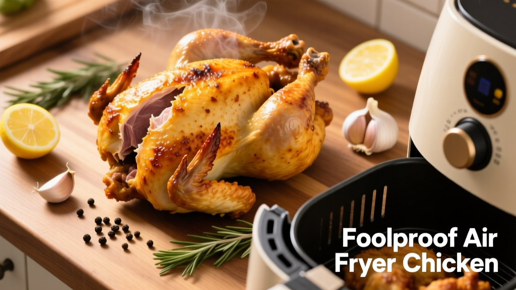 Air Fry a 6lb Whole Chicken: Crispy, Juicy & Foolproof