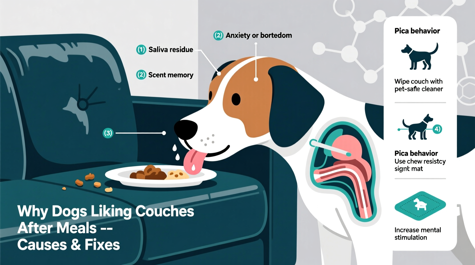 why does my dog lick the couch after meals possible causes and simple fixes