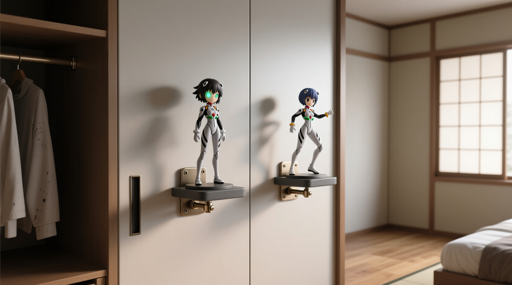 closet door anime stand storage