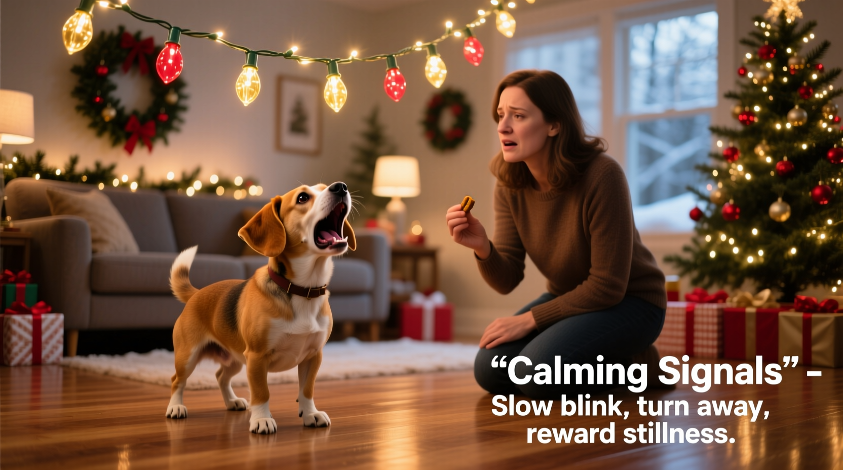 why does my dog bark at christmas lights training tips to calm them