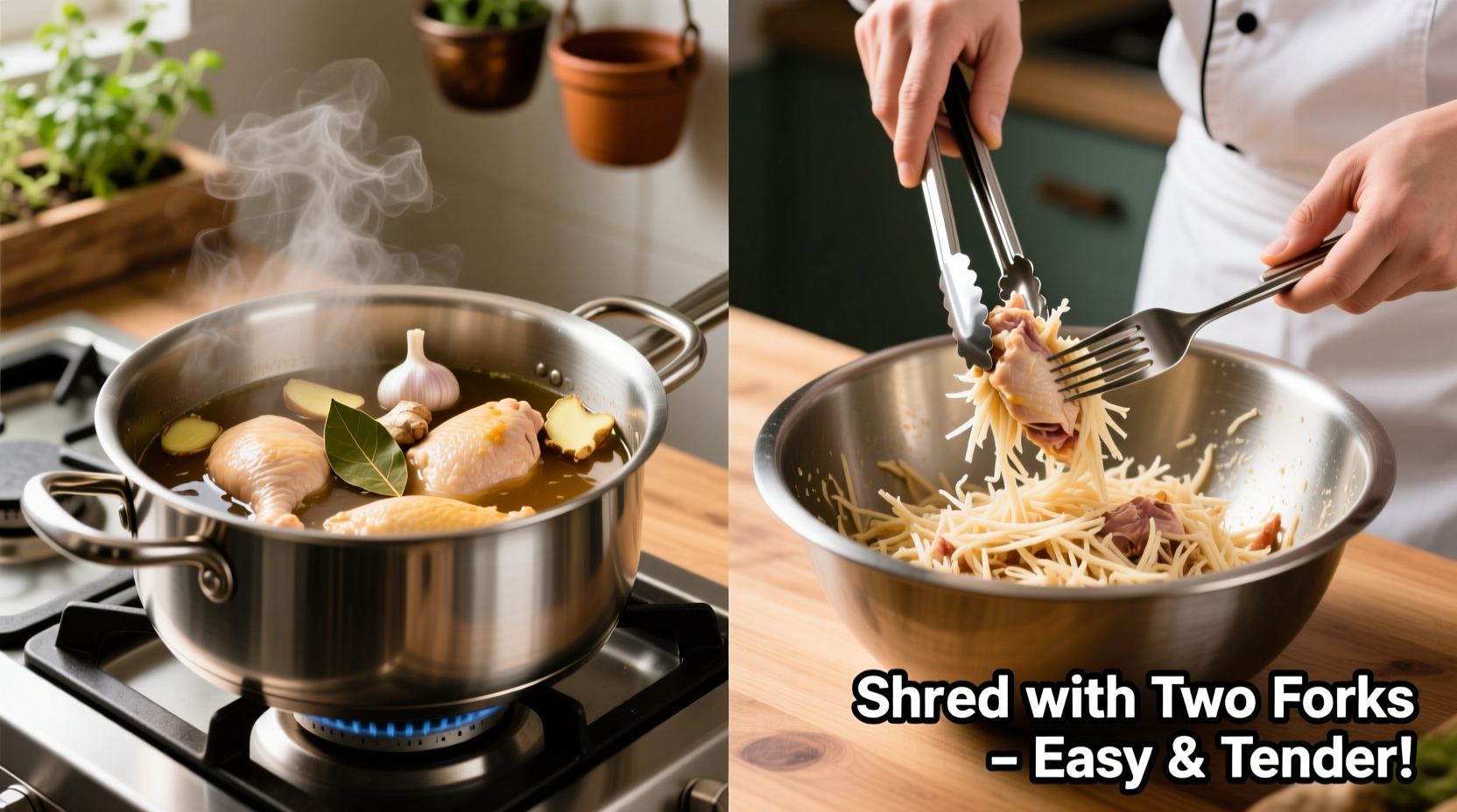 how do you cook chicken to be shredded