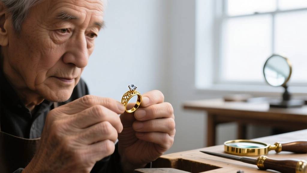 Close-up of a jeweler