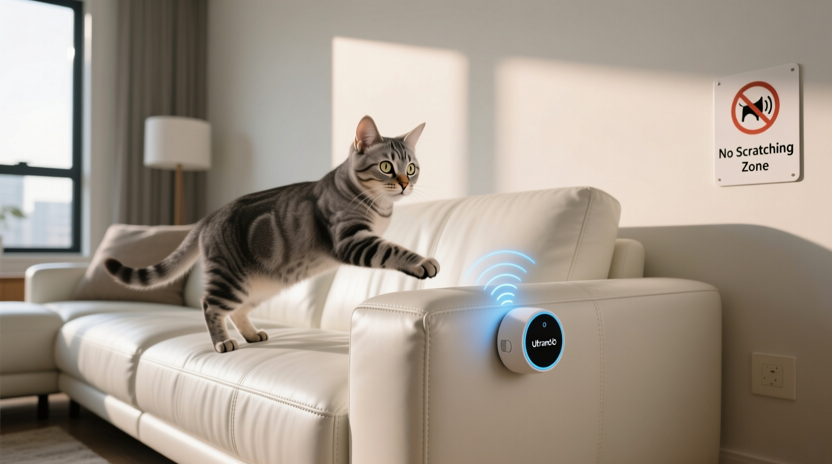 how to keep your cat from scratching your new sofa using humane deterrents