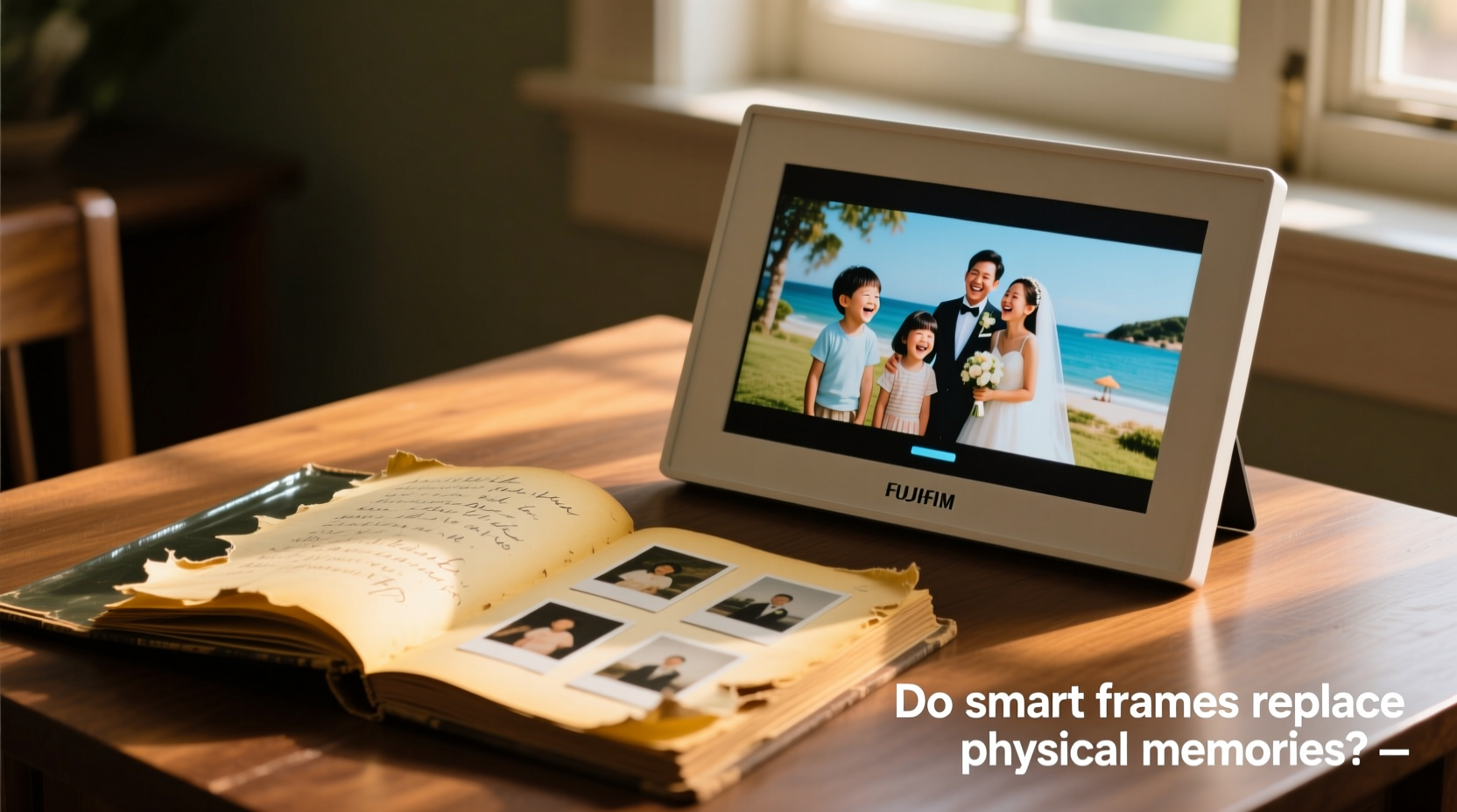 digital photo frame vs printed album do smart frames replace physical memories