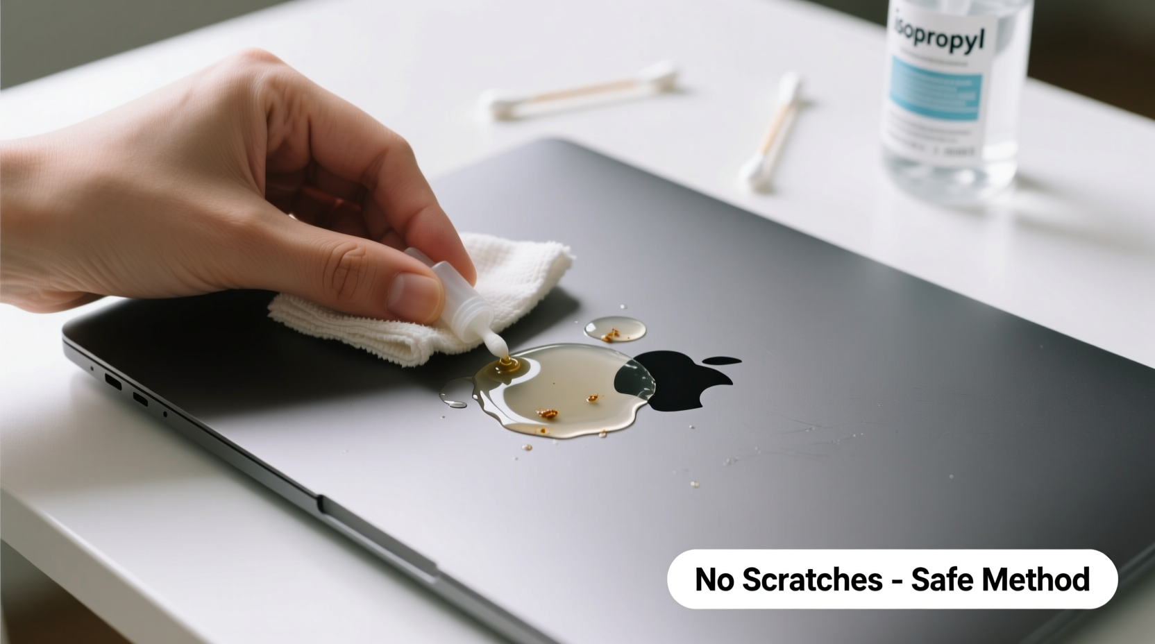 how to remove stubborn sticker residue from your laptop without scratches