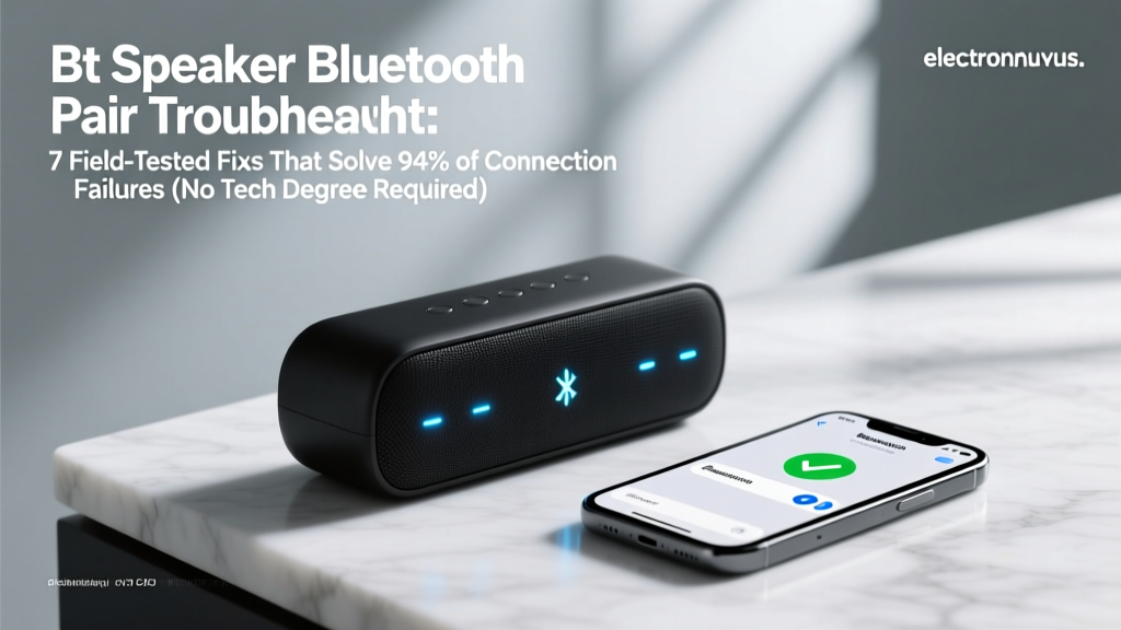 Bt Speaker Bluetooth Pair Troubleshoot: 7 Field-Tested Fixes That Solve 94% of Connection Failures (No Tech Degree Required)