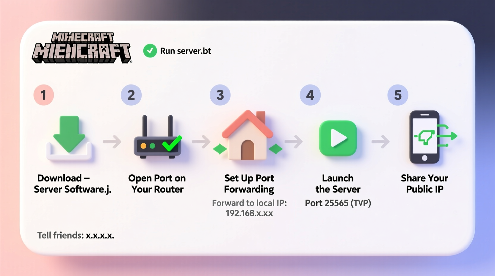 how to host your own minecraft server with friends easily