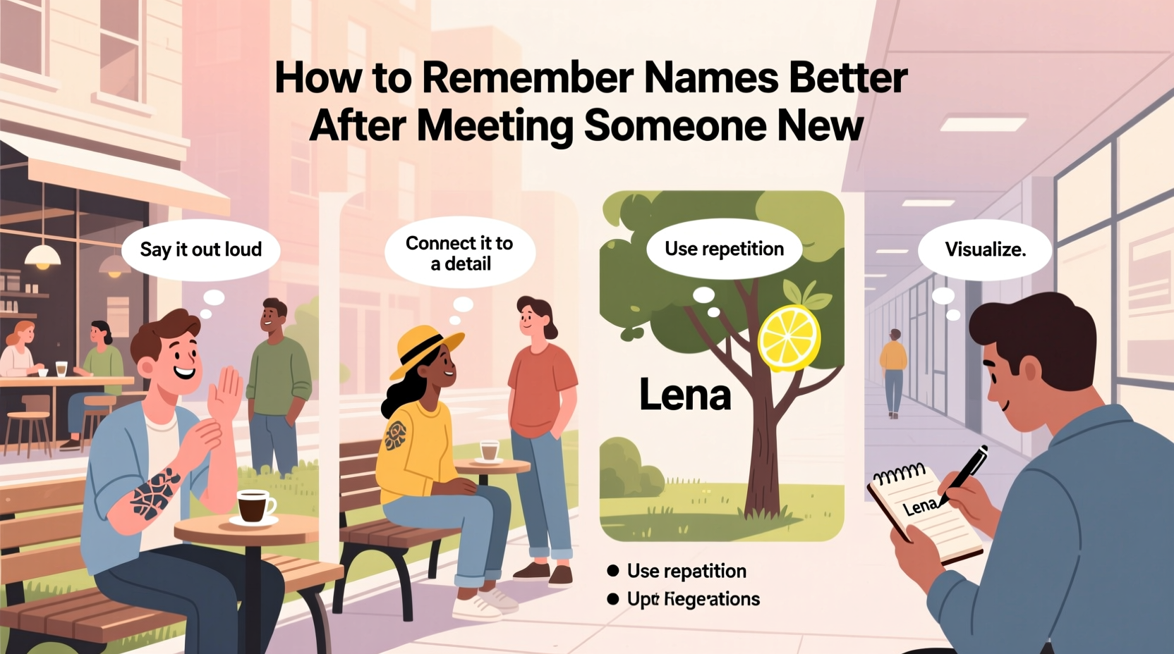 how to remember names better after meeting someone new
