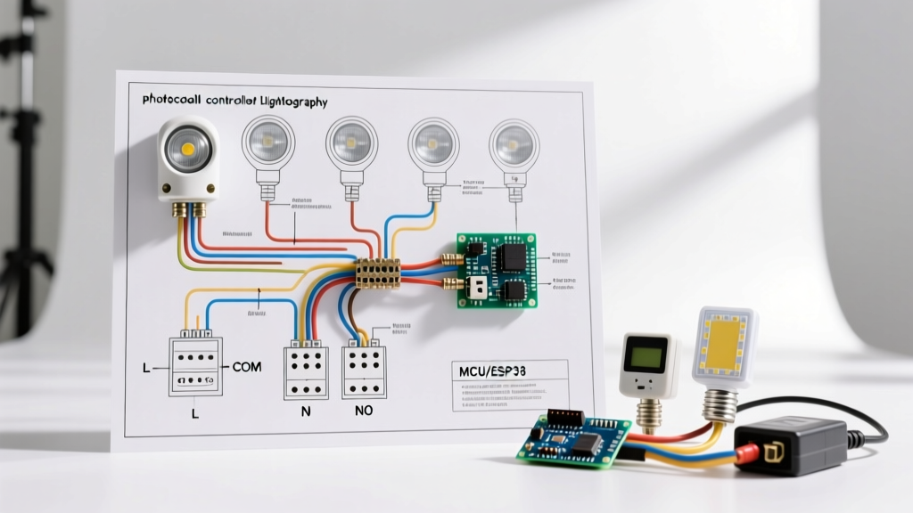 Complete Wiring Diagram for Photocell Outdoor Lights & Relays