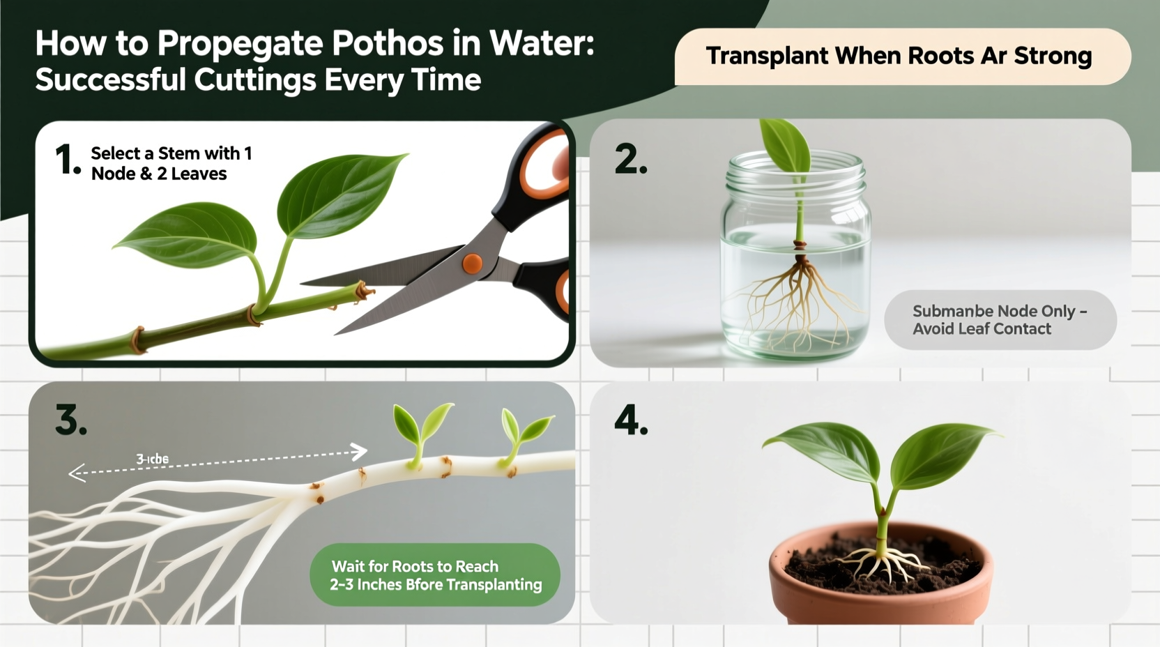 how to propagate pothos in water successful cuttings every time