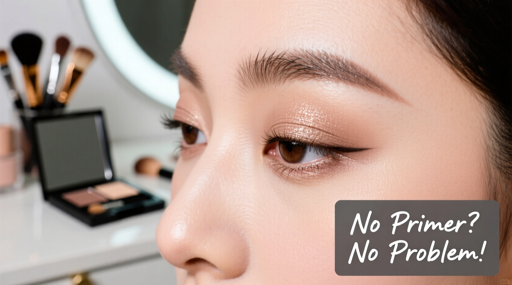 how to prevent eyeshadow from creasing without using primer