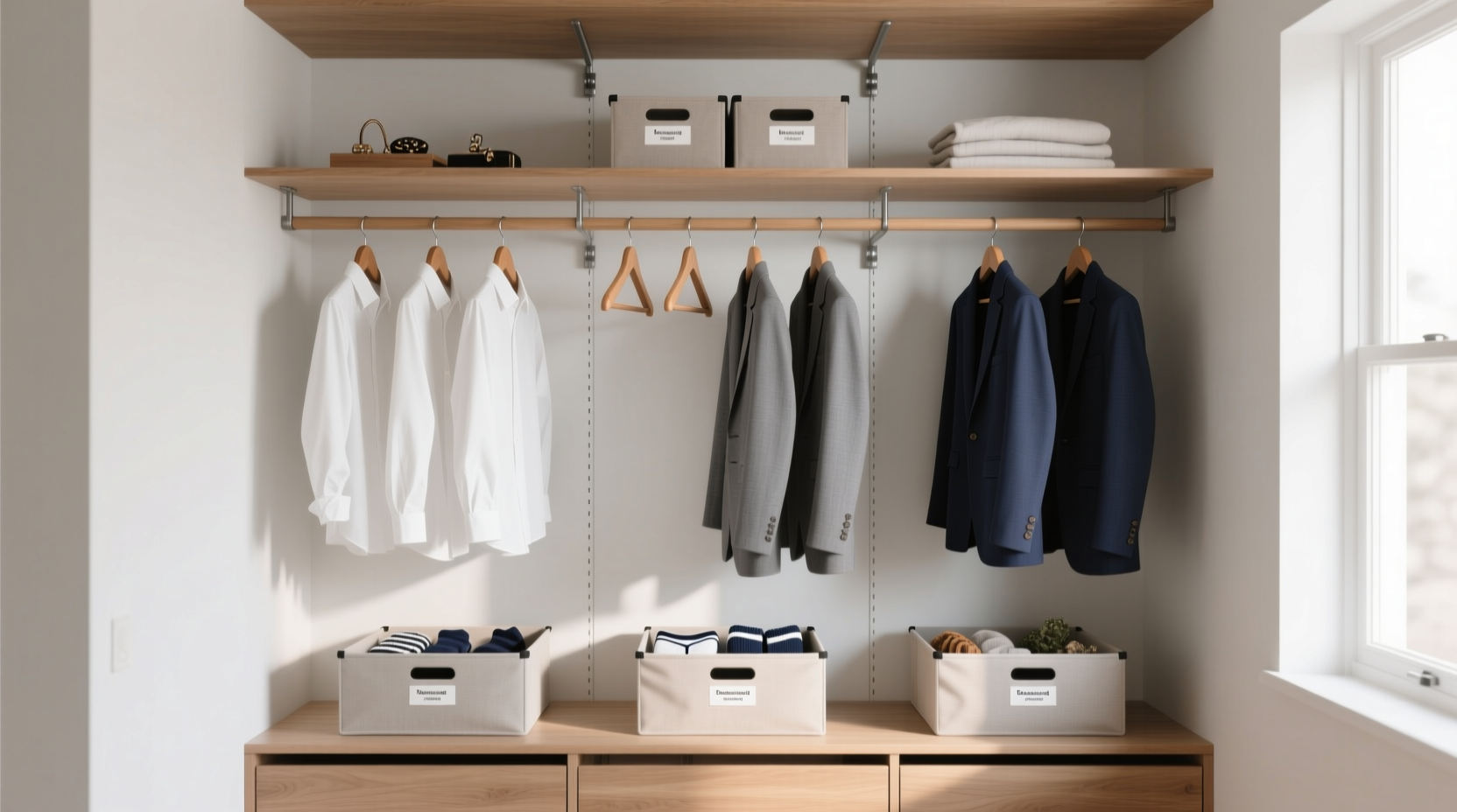 closet organization tips minimalist closet with hangers bins