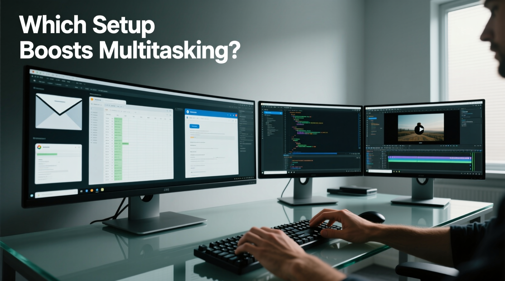 ultrawide monitor vs dual monitors which setup improves multitasking