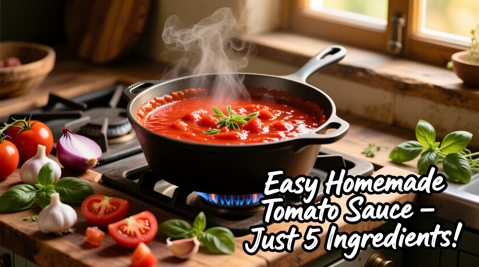 Easy Homemade Tomato Sauce Recipe in 30 Minutes