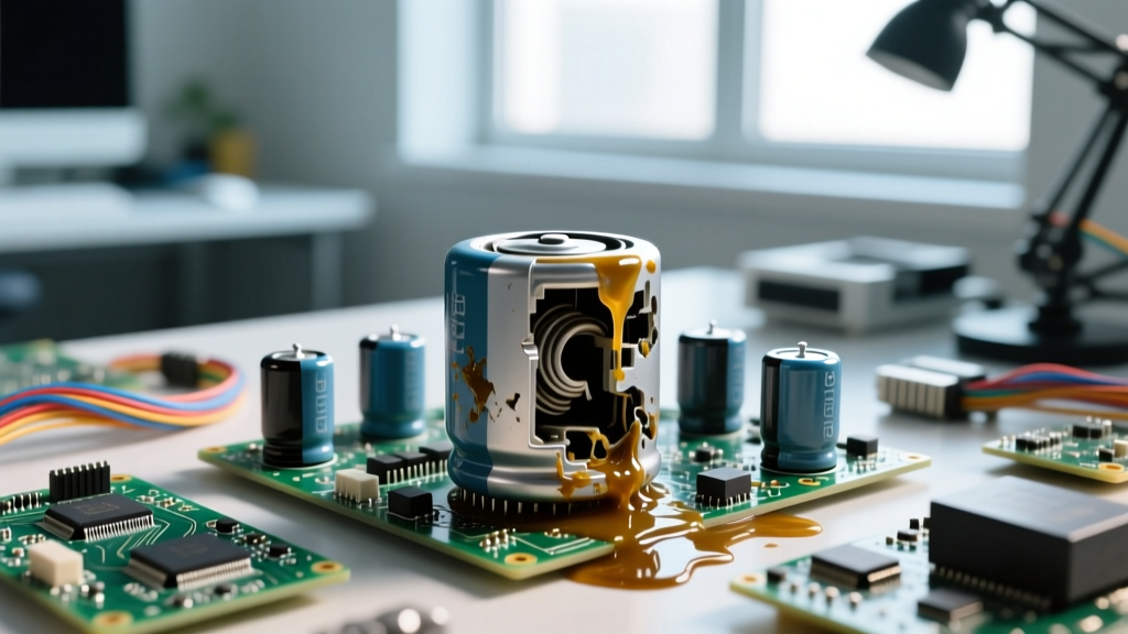 Capacitor Leaking: Electrolytic Failure Modes, Venting, and Safe Substitution