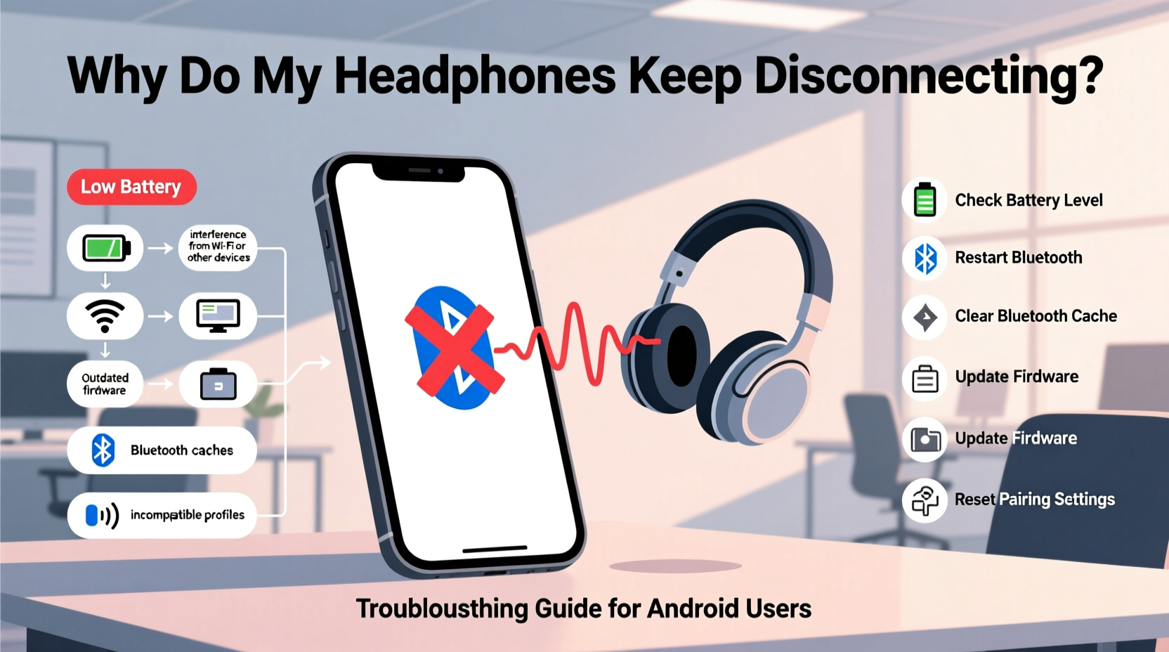 why do my headphones keep disconnecting from my android phone randomly