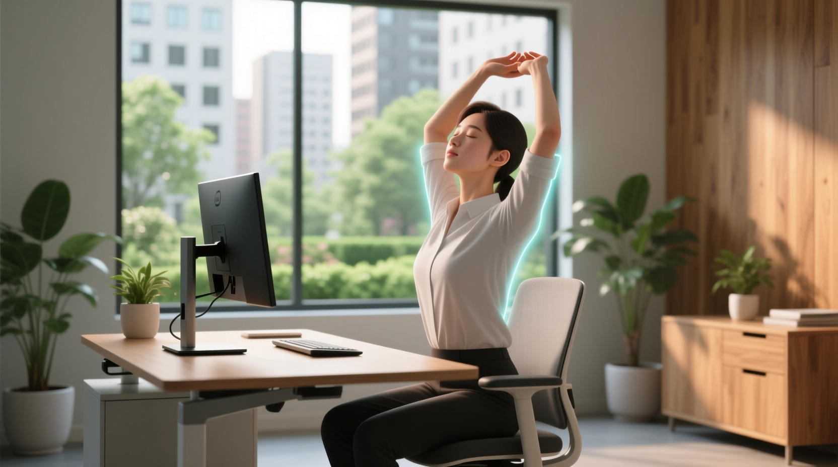 avoid computer caused neck and shoulder strain with a s