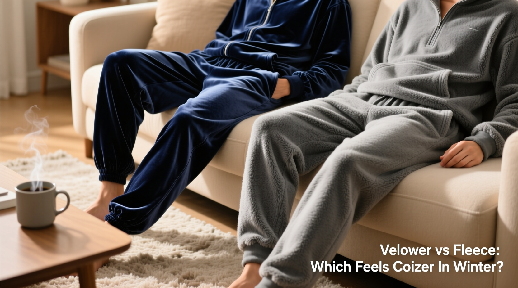 velour vs fleece joggers which feels cozier during cold months