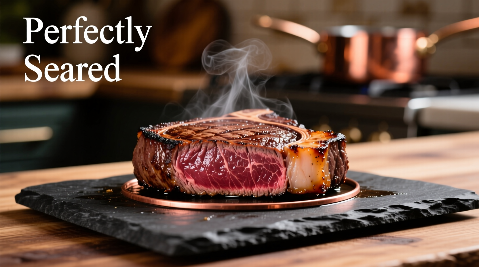 Perfectly seared filet mignon before oven roasting