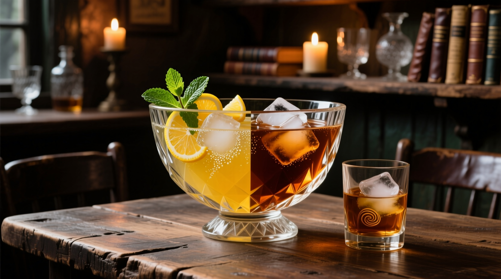 rum vs whisky in a punch bowl which holds up better over hours