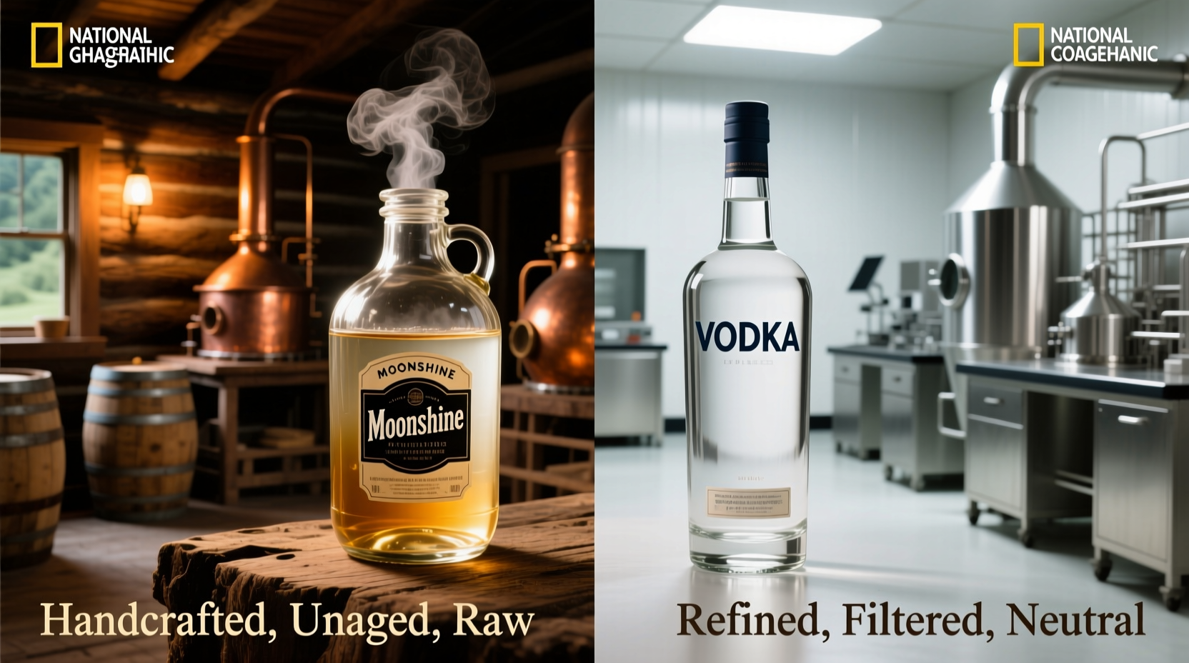 moonshine vs vodka are they the same spirit or completely different