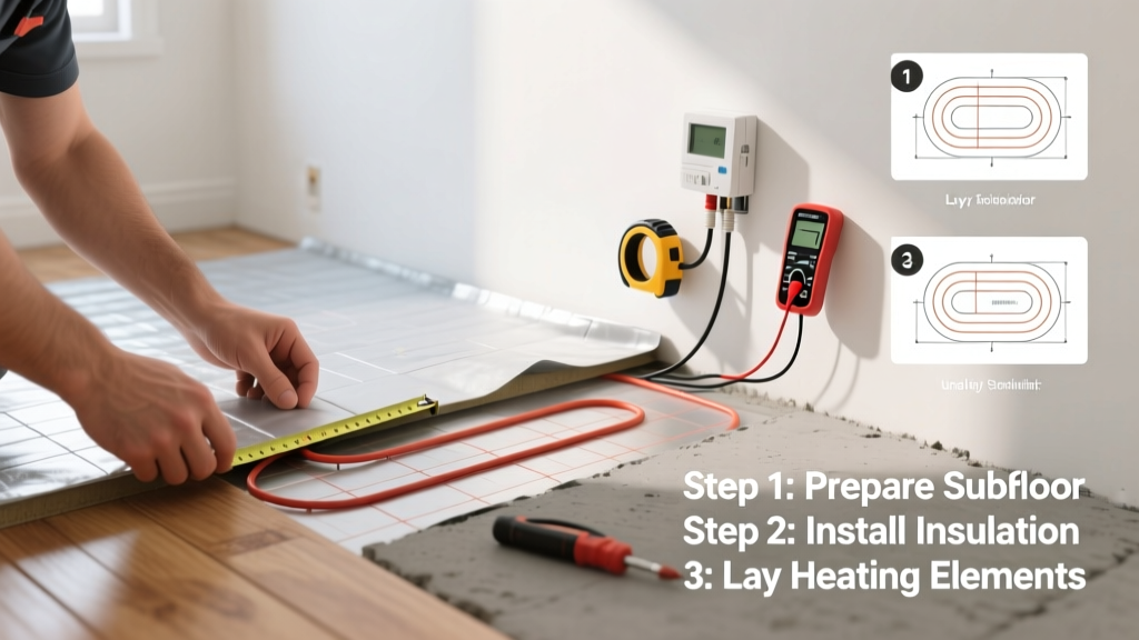 How to Install Radiant Floor Heat in a Concrete Slab or Wood Subfloor