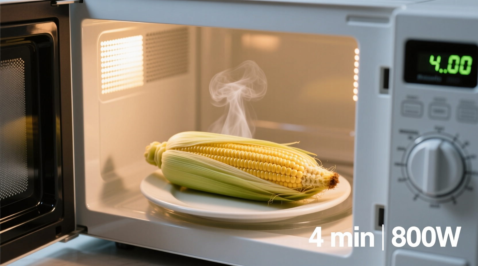how long do you cook corn in the microwave