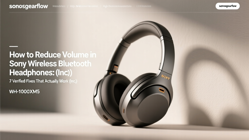 Reduce Volume in Sony Wireless Bluetooth Headphones