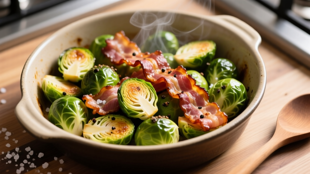 Air Fry Brussels Sprouts with Bacon (Crispy & Easy!)
