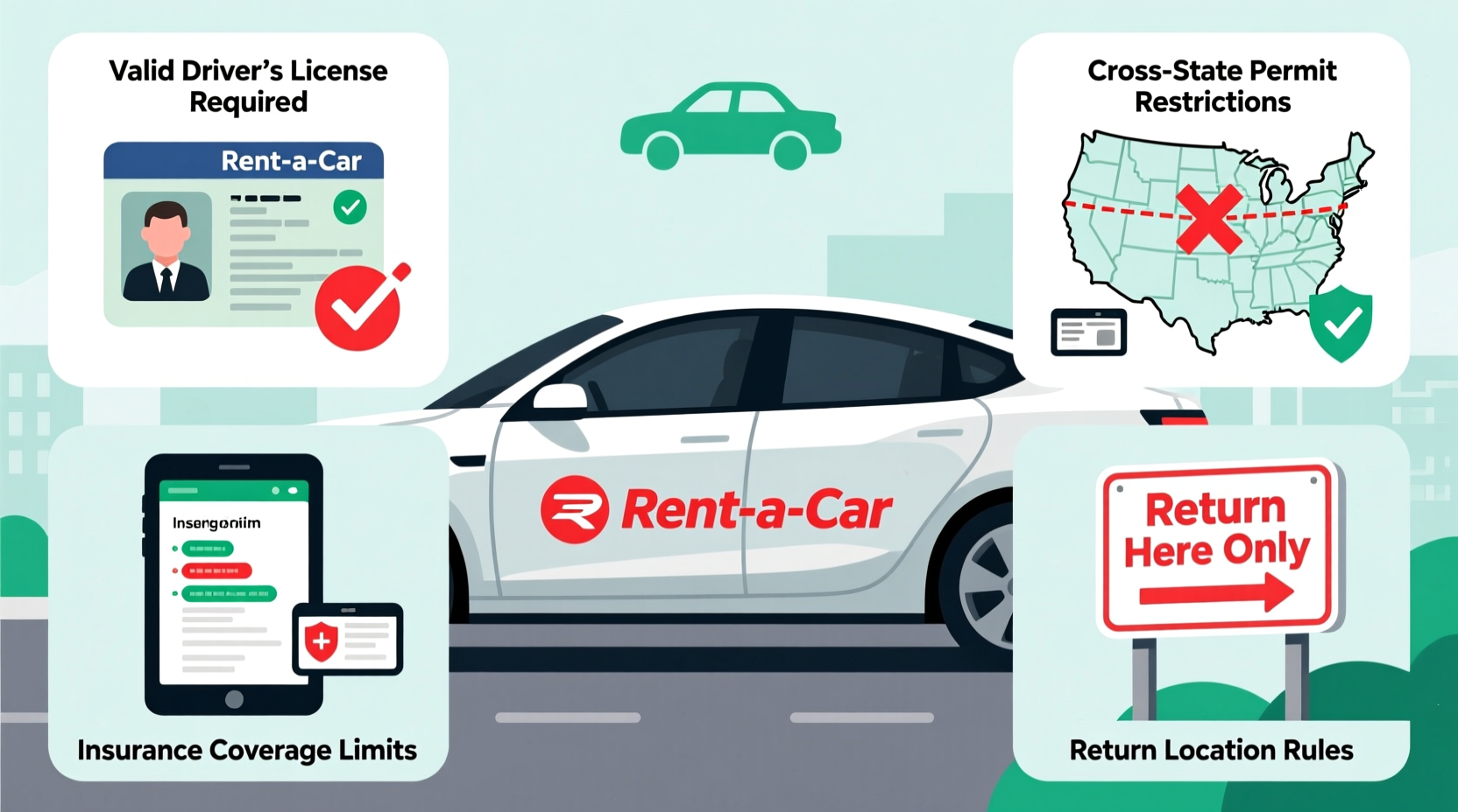 can you rent a car to drive out of state