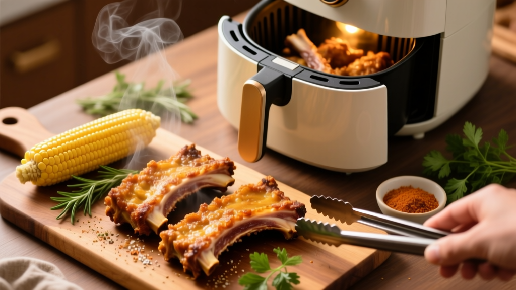 Crispy Air Fryer Corn Ribs Recipe (Juicy & Easy)