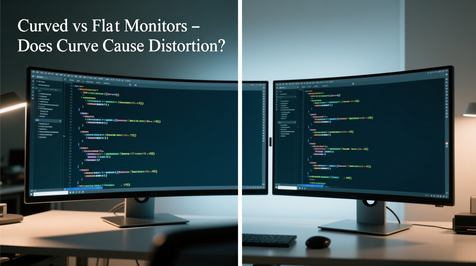 curved vs flat monitors for coding does the curve cause distortion